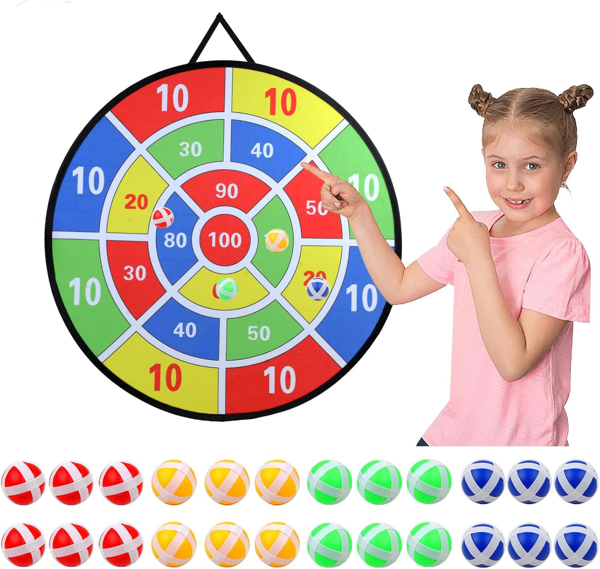 Karella Cible de fléchettes magnétique Family - Diamètre : 40 cm - Jeu de fléchettes de sécurité pour Enfants et Adultes - Haute Force magnétique - avec 6 fléchettes magnétiques Karella Cible de fléchettes magnétique Family - Diamètre : 40 cm - Jeu de fléchettes de sécurité pour Enfants et Adultes - Haute Force magnétique - avec 6 fléchettes magnétiques