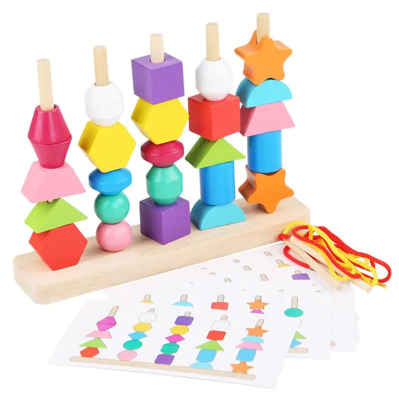 jeu reproduire des formes perles montessori à fabriquer jouet montessori 2 ans jouet montessori 3 ans jouet montessori 4 ans