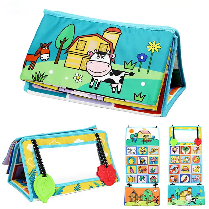 Miroir D'éveil Bébé Montessori - Avec Livre En Tissu Et Anneau De Dentition - Pour 0-12 Mois Miroir Bébé Miroir D'éveil Bébé Montessori - Avec Livre En Tissu Et Anneau De Dentition - Pour 0-12 Mois Miroir Bébé