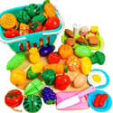 Jouet En Bois Fruits à Découper - 11 Pièces Avec Couteau Et Planche - Jeu D'imitation Cuisine Pour Enfant 2-3 Ans - 10