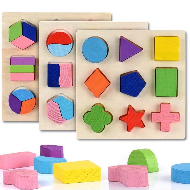 Puzzle Forme Geometriche Montessori in Legno – Pour Les Petits