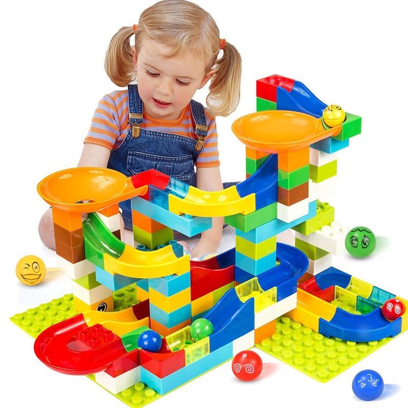 Circuit a bille 45 pieces jouet enfant construction parcours