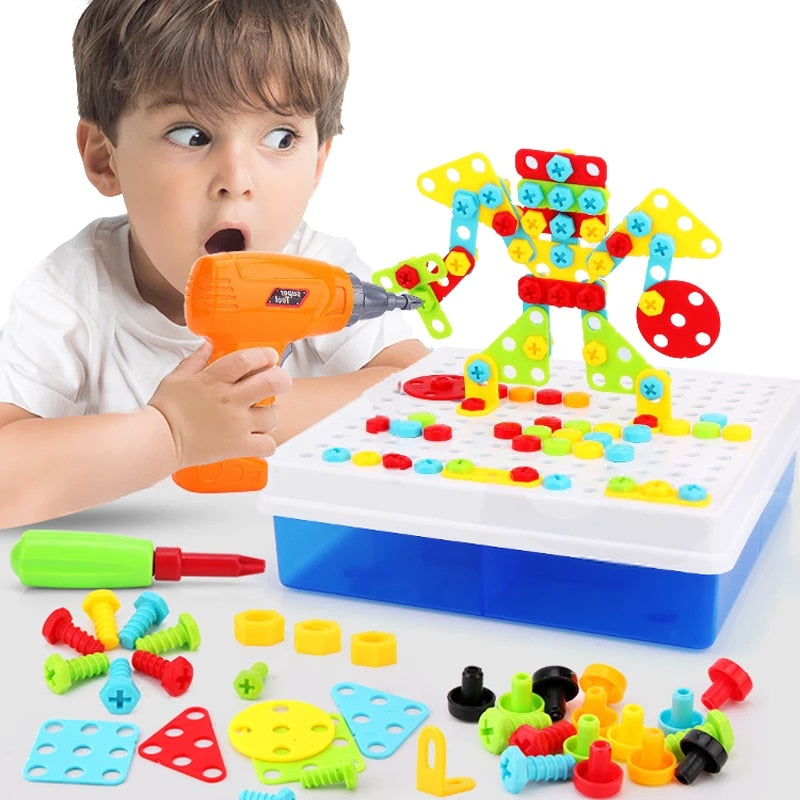 Perceuse Jouet Pour Enfants - Visseuse Jouet Avec Rotation, Sons Et Lumières Réalistes - Outils De Bricolage Pour Petits Artisans