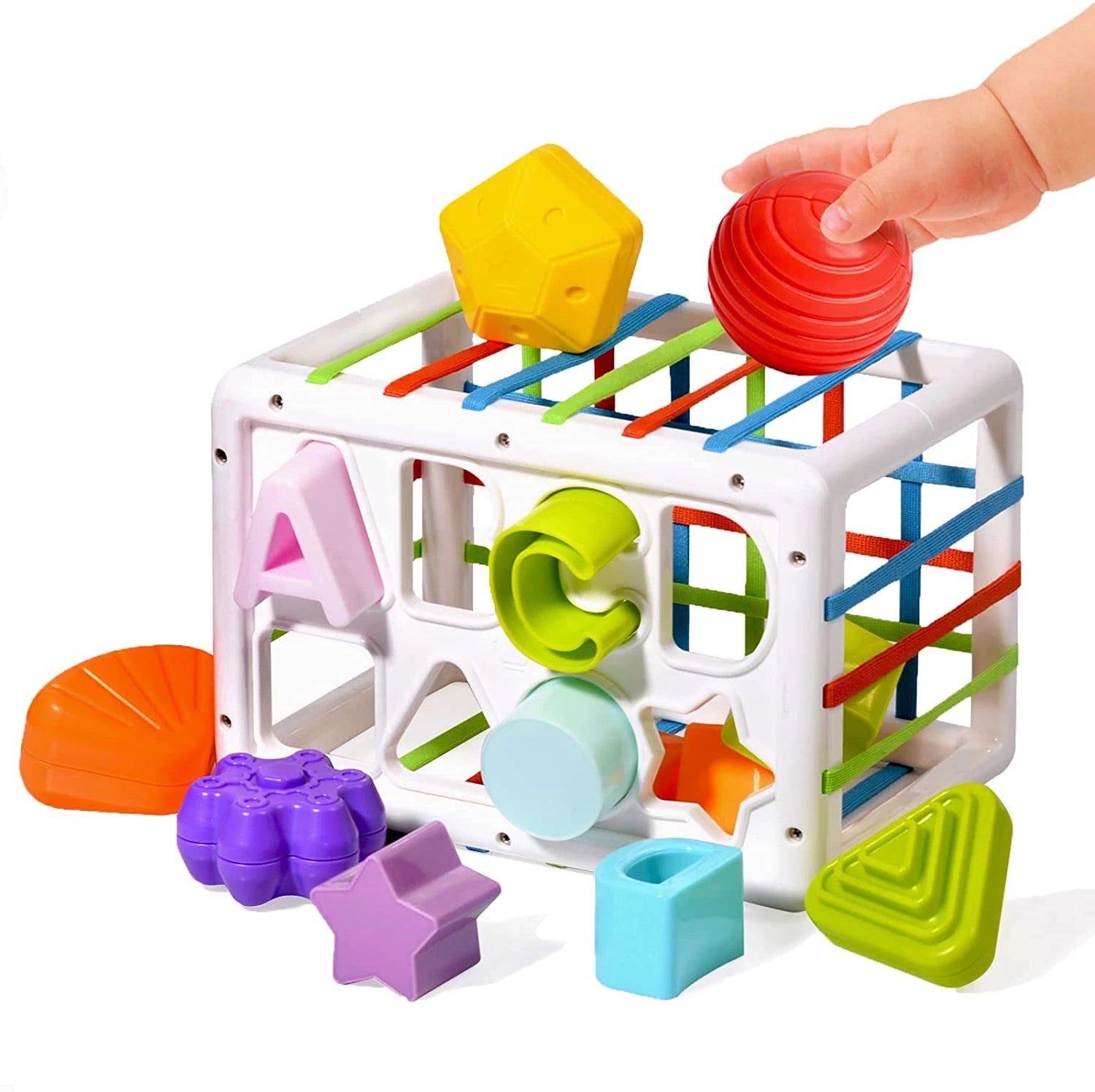 Cube D'Activité Bébé 7 En 1 En Bois Montessori - Busy Board Éducatif Sensoriel Cube D'Activité Bébé 7 En 1 En Bois Montessori - Busy Board Éducatif Sensoriel