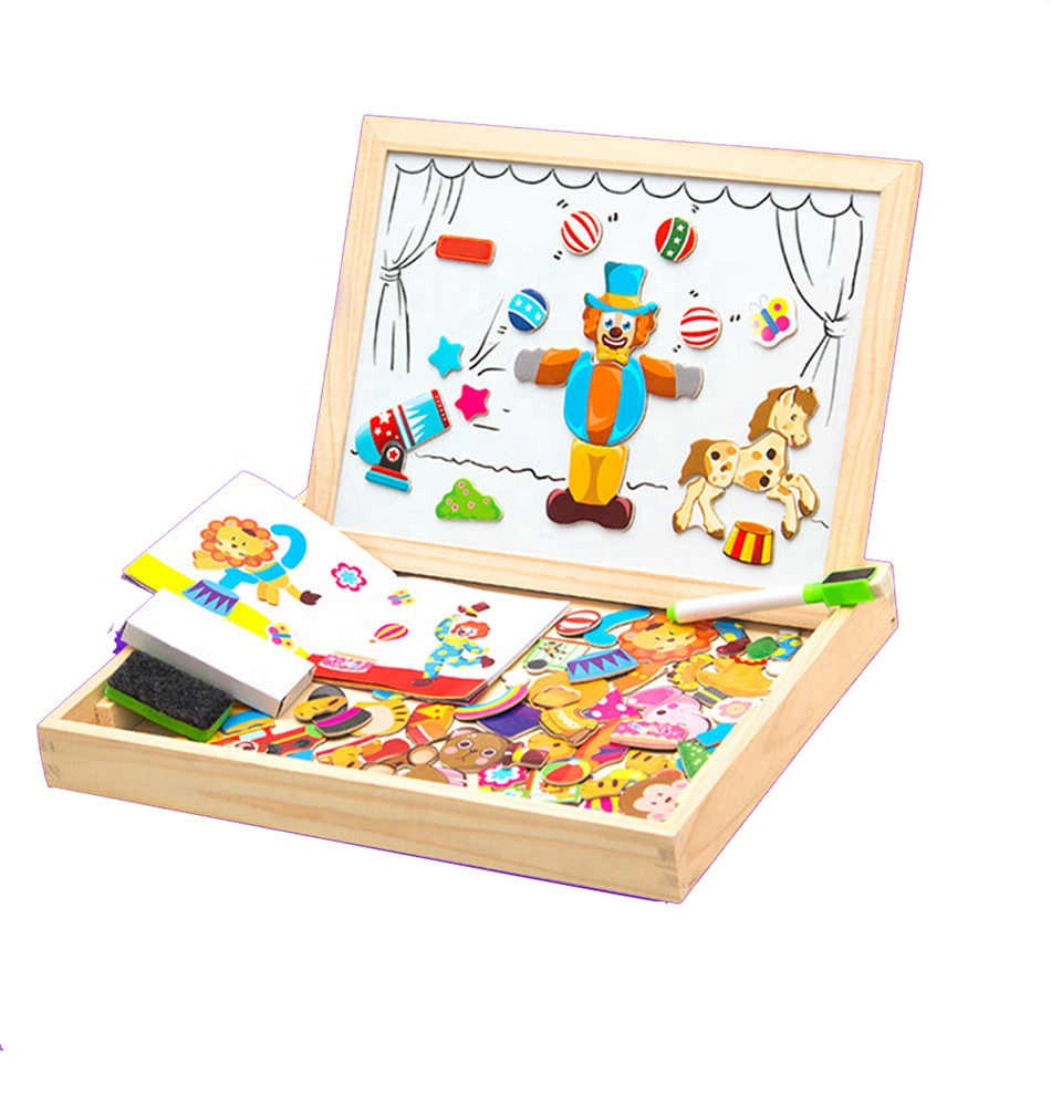 Puzzle Magnétique Montessori Enfant 18x18cm - Livre Puzzle Éducatif Animaux 2 3 4 Ans