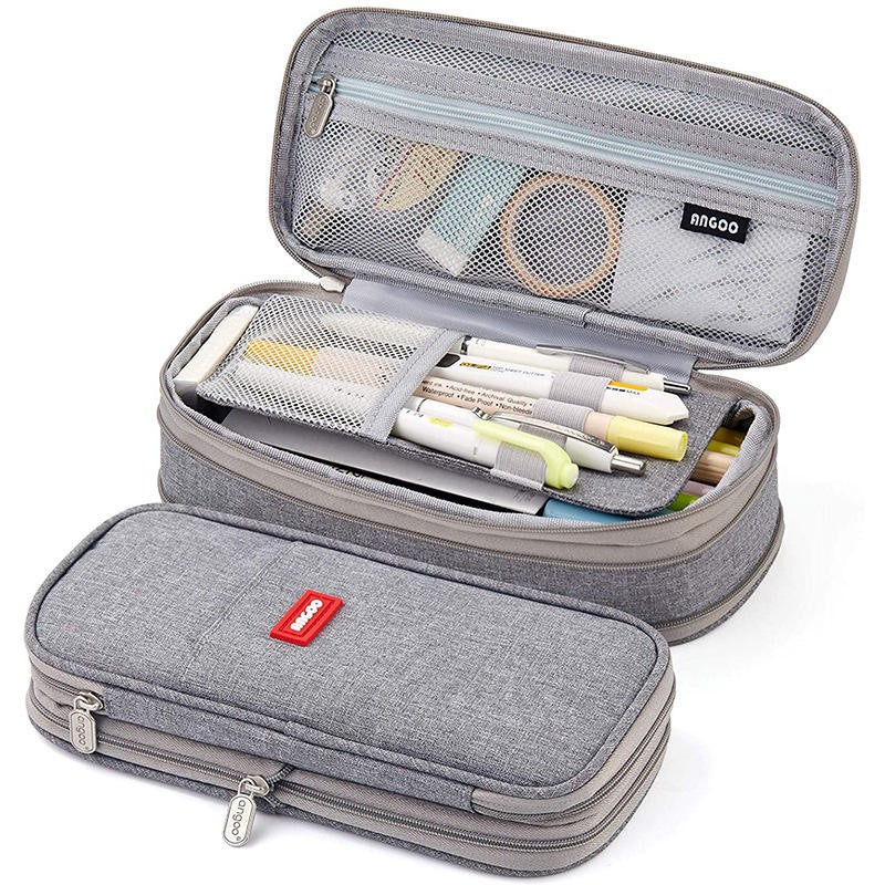 Lot De 4 Trousse En Feutre 21x11cm - Pochette Multifonction Avec Fermeture Éclair Pour Fournitures